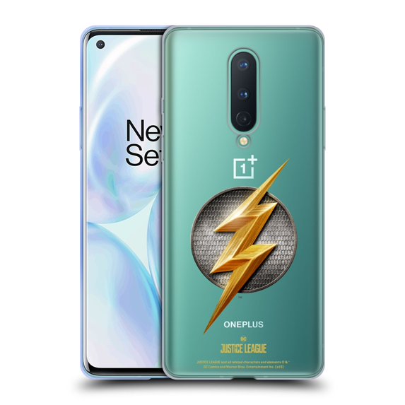Head Case Designs Officially Licensed Justice League Movie Logos The Flash Soft Gel Case Compatible with OnePlus 8 5G