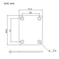 thumbnail image 5 of Metal Neck Plate Neck Plate for Electric Guitar Stratocaster Telecaster or Bass, Chrome, 5 of 5
