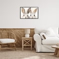 thumbnail image 3 of Stupell Industries Two Peeking Rabbits Animals & Insects Painting Black Framed Art Print Wall Art, 24 x 16, 3 of 10