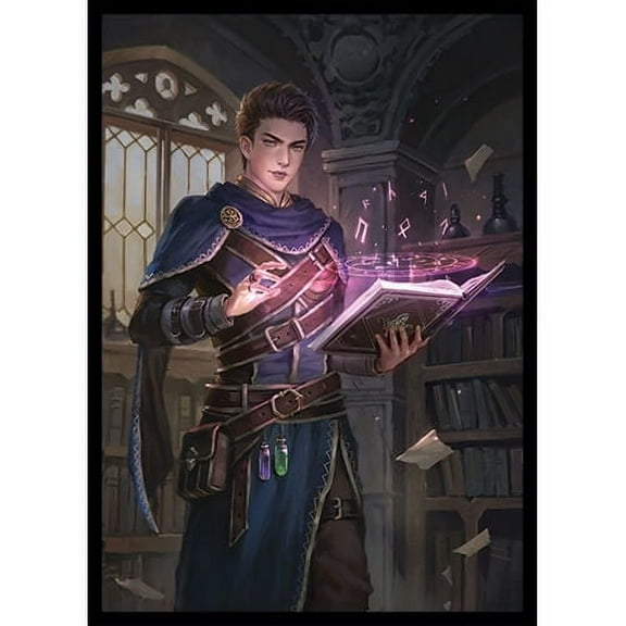 Fantasy North - Nathan Prior - Arcane Researcher - 100 Smooth Matte TCG Trading Card Sleeves - Fits Magic MTG Commander Pokemon and other Card Games - Playing Card Sleeves