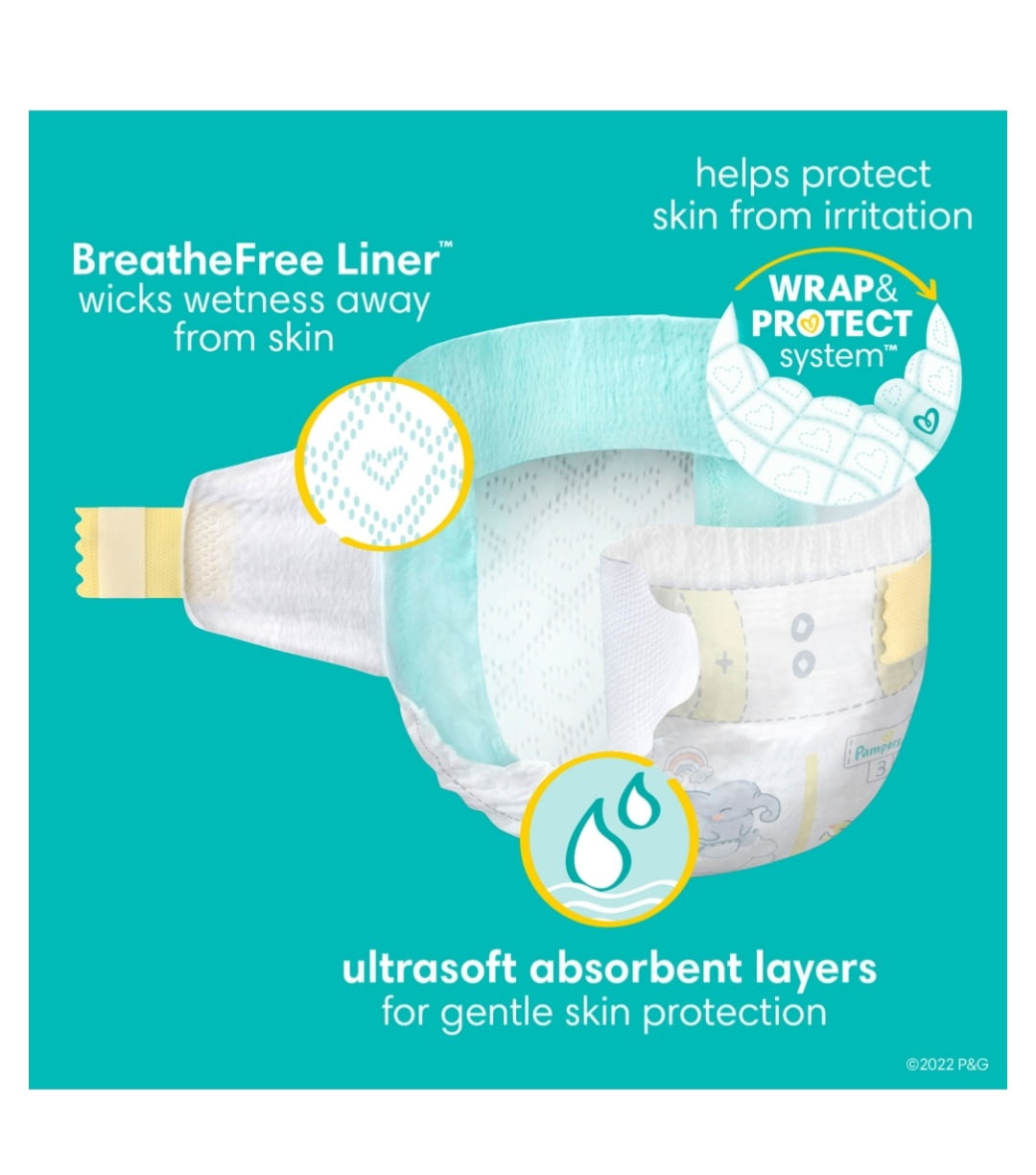 Pampers Swaddlers Diapers, Giant Pack, Size 1, 210 Count
