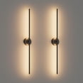 thumbnail image 1 of Candelabros de pared Coinmit Modern, juego de 2 unidades, 3000 K, 100 cm, color negro, 1 of 7