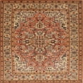 thumbnail image 1 of Ahgly Company Indoor Square Traditional Mahogany Brown Persian Area Rugs, 6' Square, 1 of 6