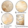 thumbnail image 3 of Designart "Taupe Golden Simplistic Clouds IV" Clouds Floater Framed Wall Decor, 3 of 5