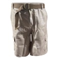 thumbnail image 6 of YLSDY Men's Belted Cargo Shorts Elastic Waist Relaxed Fit Cotton Casual Outdoor Lightweight Work Hiking Shorts Multi-Pockets Beige XL, 6 of 6