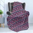 thumbnail image 4 of Floral Soft Flannel Fleece Throw Blanket, Graphic Spring Flowers with Stems in Blossom Print on Dotted Background, Cozy Plush for Indoor and Outdoor Use, 50" x 60", Multicolor, by Ambesonne, 4 of 5