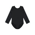 thumbnail image 3 of Kaerm Girls Fleece Ballet Dance Leotard Undergarment Gymnastics Dance Bodysuit Warm Up Dancewear Black Round Neck 120, 3 of 8