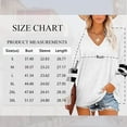 thumbnail image 4 of TEMOFON Long Sleeve Shirts for Women Tops Fall Clothes V Neck Sweatshirts Color Block Tunic Tops Pullover White T Shirt Dressy Blouses Casual Tops, 4 of 8