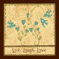 thumbnail image 2 of DiPaolo, Dan 26x26 White Modern Wood Framed Museum Art Print Titled - Live Laugh Love, 2 of 4