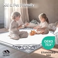 thumbnail image 4 of ODIKA 2'x3' Machine Washable Non-Slip Area Rug, Interlocking Trellis with Ornamental Flourish Accents High Traffic Rug with Pad, Blue, 662120, 4 of 8