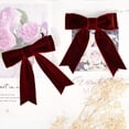 thumbnail image 6 of 2PCS Velvet Hair Bows Girls Hair Clips Ponytail Holder Accessories for Women Girls, 6 of 7