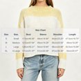 thumbnail image 3 of Fewfanhot Fall Sweaters for Women Striped Mock Neck Fall Knit Color Block Long Sleeve Warm Winter Loose Fit Sweater, 3 of 7