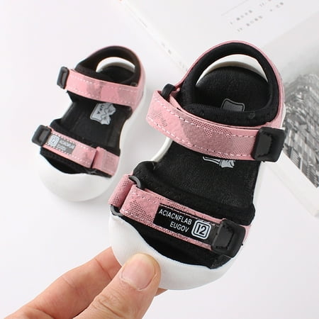 

Cathalem Girls Slide on Sandals Summer Light Baby Shoes Boys Girls Beach Shoes Soft Bottom Sandale Running Kid Girls Sandals Pink 0 Months