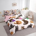 thumbnail image 3 of Homewish Pet Kitten 7-Piece Bedding Comforter Set,Cute Caroon Animal King Bedding Sets,Pink White Brown Bed Sheets For Boys Girls,Super Cozy Room Decor Reversible, 3 of 8