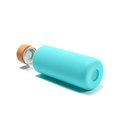 VEEGOAL 25oz, 18oz Borosilicate Glass Water Bottles with Bamboo Lid