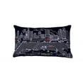 thumbnail image 4 of 24" Black Atlanta Nighttime Skyline Lumbar Decorative Pillow, 4 of 6