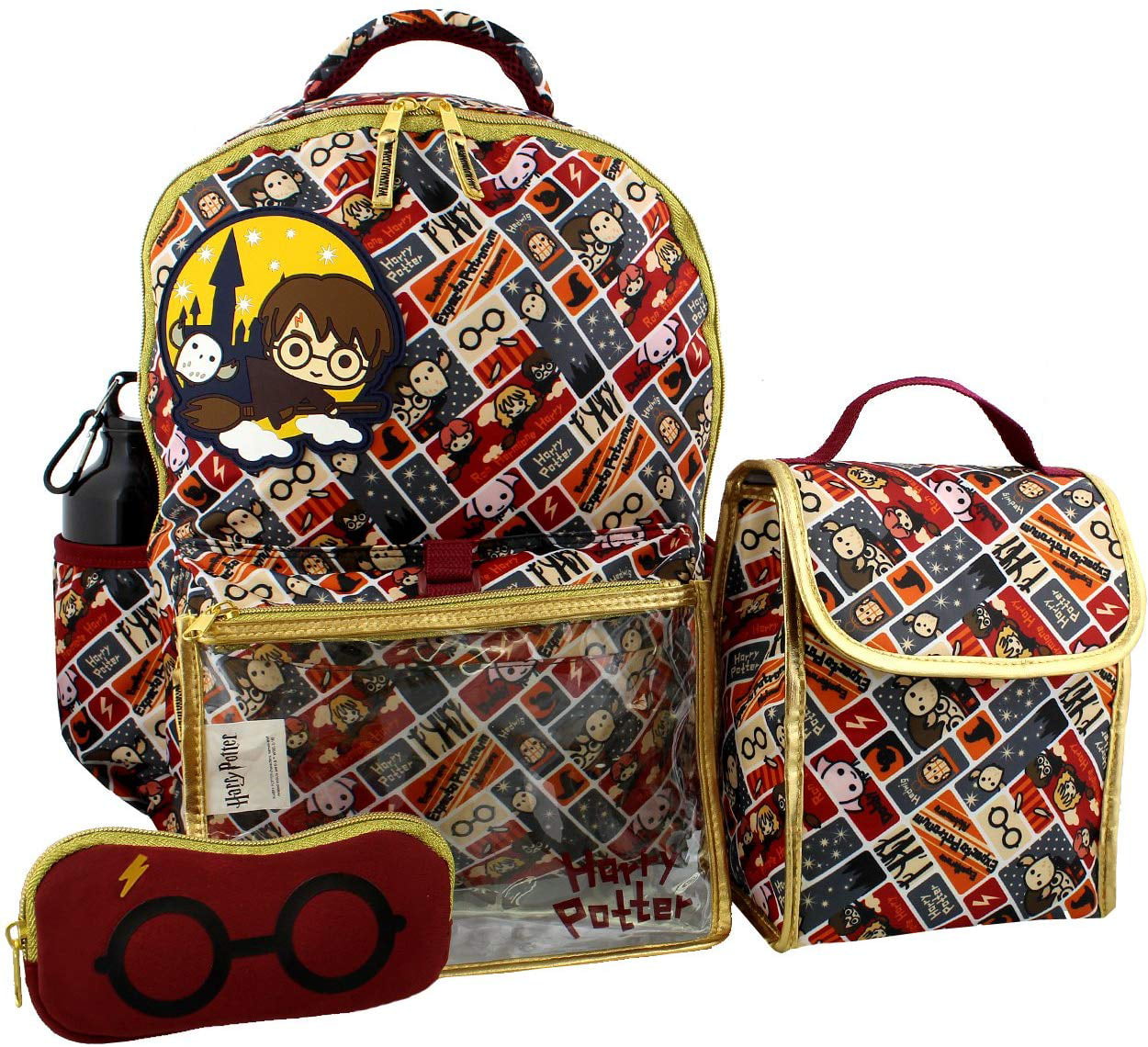 Photo 1 of Harry Potter 5 piece Backpack and Snack Bag School Set