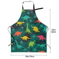 thumbnail image 5 of Lsque Colorful Dinosaurs Waterproof Apron Chef Aprons for Men Heavy Duty Chemical Work Apron Extra Long Grilling Aprons with Adjustable Bib Apron, 5 of 9