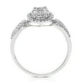 thumbnail image 3 of Vir Jewels 1/2 CTTW Lab Grown Diamond Engagement Ring in Sterling Silver Prong Size 6, 3 of 8
