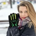 thumbnail image 5 of AuroraX Thick Winter Gloves Men Thermal Warm Green Ski and Snow Gloves with Soft Insulated Lined Glove for Cycling Hiking Biking, 5 of 5