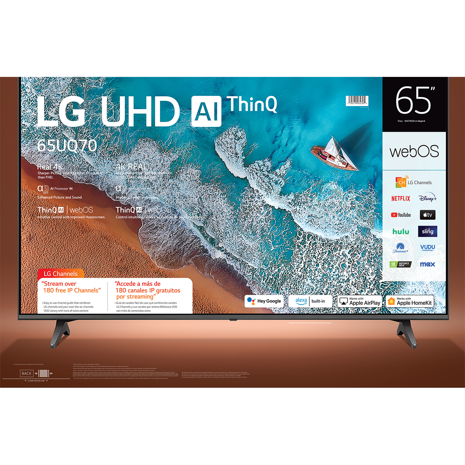 LG 65" 4K UHD Smart TV 2160p webOS, 65UQ7070ZUE - image 5 of 18