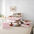 thumbnail image 6 of Manfei Girls Rugby 7 Pieces Bedding Comforter Set,Lovely Bow Tie Full Bedding Set,Girl Bowtie Daisy Fitted Sheet Flat Sheet For Children,Breathable Home Decor Reversible, 6 of 8