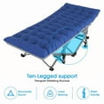 thumbnail image 4 of TOPCHANCES Folding Bed Cot, Folding Camping Cot Guest Bed with Cushion & Carry Bag, 75*28inch, Navy&Gray, 4 of 7
