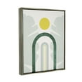 thumbnail image 3 of Stupell Industries Green Arches Tropical Abstraction Abstract Painting Gray Floater Framed Art Print Wall Art, 3 of 6
