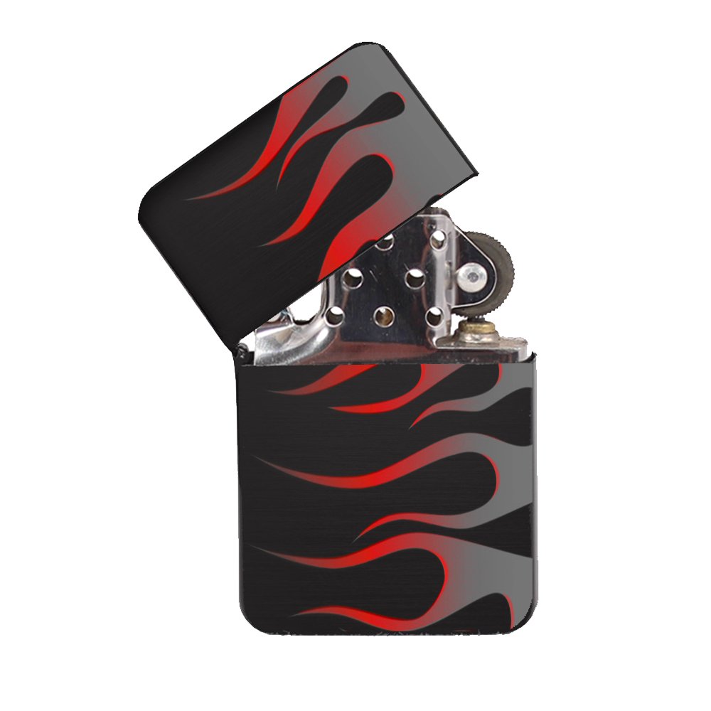 KuzmarKâ ¢ KuzmarK Black Windproof Flip Top Lighter Hot Rod Cool
