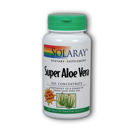 Super Aloe - Solaray Super Aloe Vera Gel Concentrate 100 Capsules