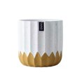 thumbnail image 1 of Cateissary Macetas de cerámica para decoración del hogar, macetas de cemento elegantes para interiores, macetas de flores profundas para macetas Jardín y Patio blanco amarillo 12*12*13, 1 of 6