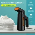 thumbnail image 2 of Holife Steamer for Clothes,Portable Handheld Steam Iron ,Detachable Water Tank,700W Powerful Fabric Wrinkle Remover for Home And Travel (Black), 2 of 11
