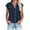 Navy, variant on Shirts for Women,Summer Shirts for Women,2024 Women'S Summer Casual Fashion Lapel Button-Up Short-Sleeved Shirt,Short Sleeve Shirts for Women