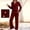 Set-144Wine, variant on LEWKW Womens Waffle-Knit Lounge Sets Long Sleeve Henley V Neck Top & Wide Leg Pants Ribbed Sleepwear Casual Soft Pajamas 2 Piece Outfits