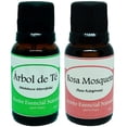 thumbnail image 1 of Pack de 2 aceites esenciales naturales Krisamex tea tree y rosa mosqueta 15 ml c/u, 1 of 3