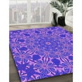 thumbnail image 3 of Ahgly Company Machine Washable Indoor Round Transitional Purple Area Rugs, 6' Round, 3 of 7