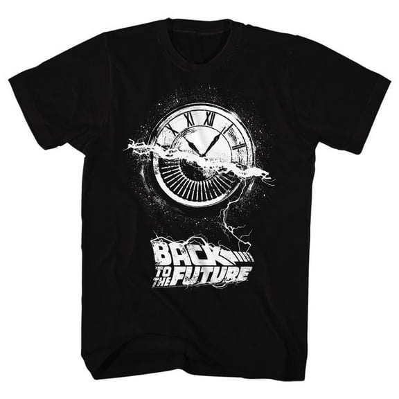 Back To The Future Wheel Of Time Black Adult T-Shirt