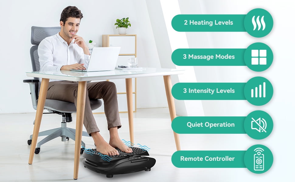 Snailax Foot Massager with Heat, Vibration, Adjustable Speed, Remote  Control, Gifts - Walmart.com