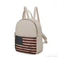 thumbnail image 1 of MKF Collection by Mia K. MKF-FG7403BG Briella Vegan Leather Womens FLAG Backpack, 1 of 1
