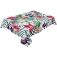 thumbnail image 2 of Tropical Plant Leaf Flower Table Cloth Waterproof Dining Tablecloth Kitchen Decorative Coffee Cuisine Party Table Cover, 2 of 6