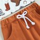 thumbnail image 5 of Top De Solapa + Pantalones Cortos Baby Boys Lapel Top + Shorts Camiseta de moda + Shorts Trajes de 2 piezas (Marrón 18-24M) Cgtredaw para Niño Marrón T 28, 5 of 6