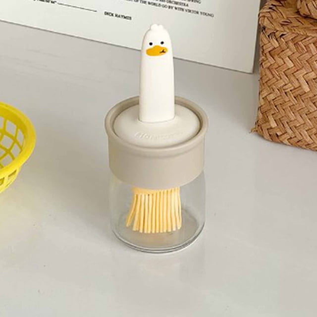 Oil Brush, Oil Brush Bottle Integrated Household High Temperature Resistant Barbecue Silicone Brush Light Luxury Baking With Bottle Oil Brush Bottle Kitchen