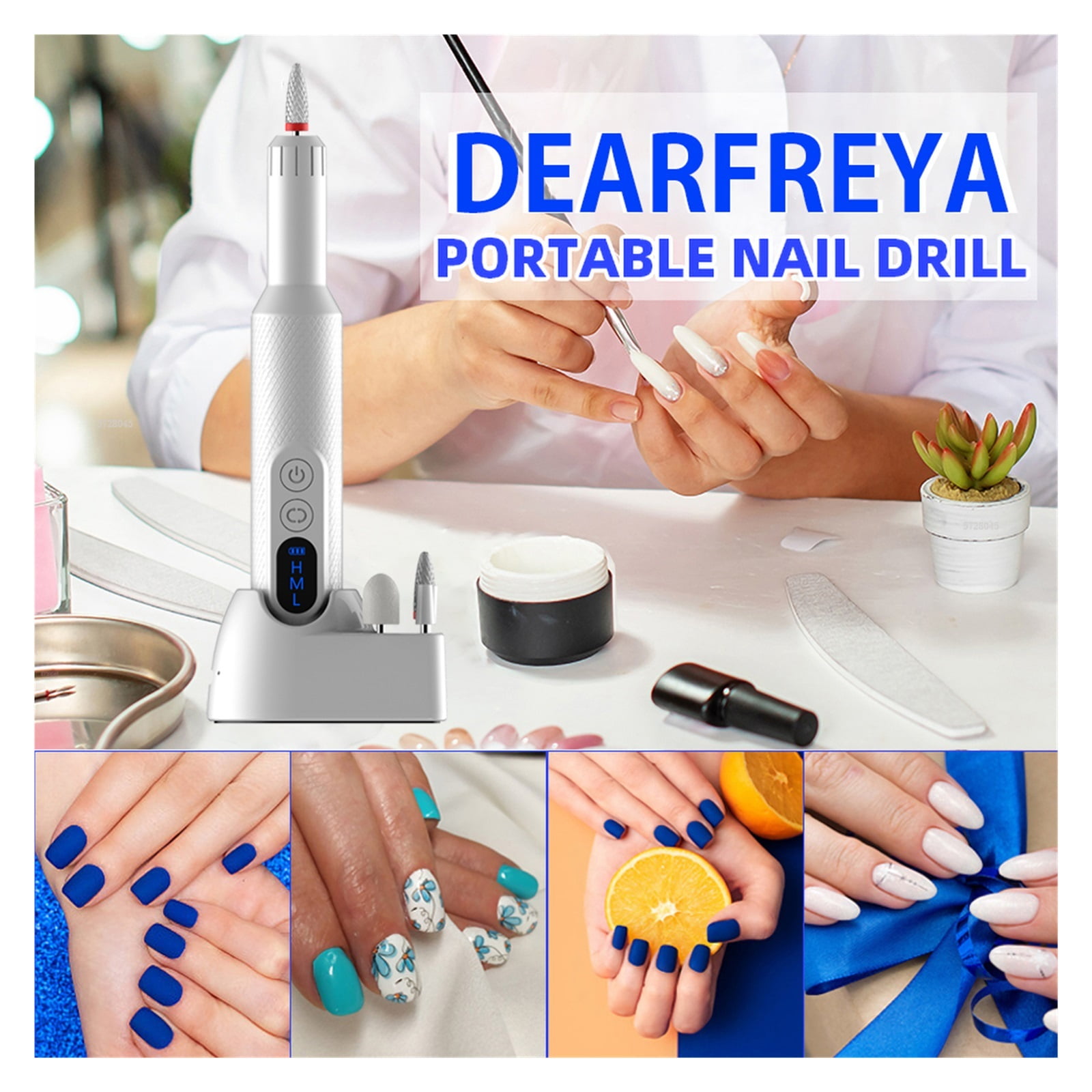 Wireless Nail Drill Machine, 18000 RPM Electric Manicure Machine, Portable Nail Lathe Milling Cutter For Manicure Pedicure Salon