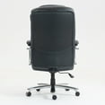 thumbnail image 2 of Black PU Leather Office Chair - High Back, Adjustable Height, Fixed Arms - Modern Design for Office Use - Comfortable & Supportive (9373H-PU), 2 of 9