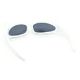 thumbnail image 4 of 90s Trendy Plastic Narrow Wrap Around Oval Sport Sunglasses White - Black, 4 of 4