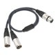 thumbnail image 1 of Cable divisor XLR Devinal para micrófono de 1 hembra a 2 machos, 60 cm, 1 of 7