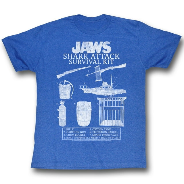 Jaws Kit de Survie Royal Heather T-Shirt Adulte