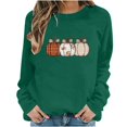thumbnail image 3 of VKOYWKM Women's Halloween Graphic Sweatshirt Spooky Season Print Pullover Top Cute Crewneck Sweatshirt Oversized Long Sleeve Fall Sweatshirts, 3 of 7