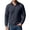 Navy, variant on Mens Quarter Zip Pullover Sweatshirts for Men Diamond Quilted Collar Waffle Weave Sweatshirt Solid Color Casual Loose Fit Sweatshirt with Pockets