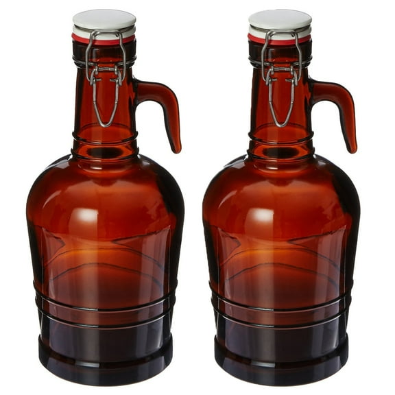 Home Brew Ohio Glass Handle Growler Set of 2